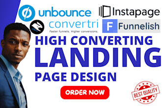 create landing page using unbounce, instapage, convertri, funnelish