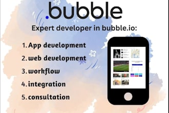 develop responsive and dynamic bubble io web, web app using bubble api, crm, hrm
