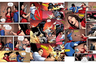 create comic art, graphic novel, comic book illustration, manga art, comic strip