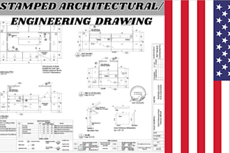 review and stamp new jersey, virginia architectural plan for permit, floor plan