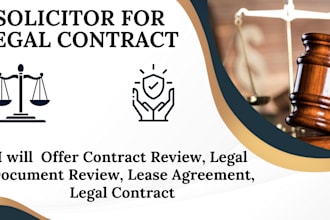 be your solicitor for legal contract for your business, contract review