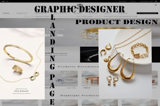 design jewelry landing page flyer logo