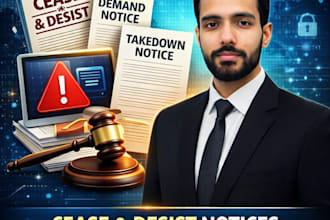prepare legal notices or cease and desist notices