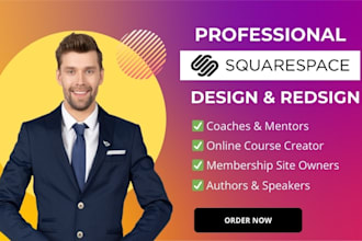 squarespace membership website, coach website, online course or author website