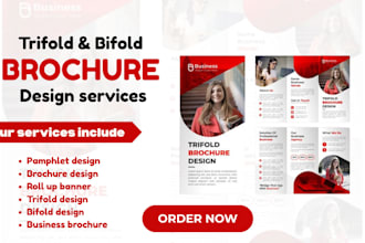 design media kit, leaflet ,trifold, bifold and real estate brochure design,