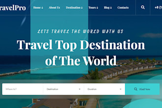 design travel agency website, tour website, tourism website, travel agency, tour