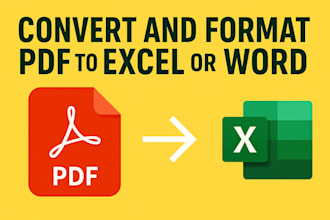 fix, format, and convert pdfs into usable word or excel files