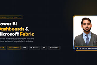 create interactive power bi dashboards and microsoft fabric analytics solutions