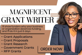 write a professional grant proposal, grant writing, rfp, bid, business plan