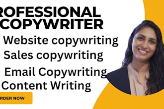 do website copywriting, salescopywriting, and email copywriting and website SEO