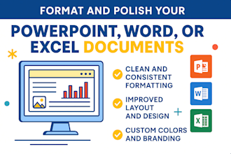 format and polish your powerpoint, word, or excel documents