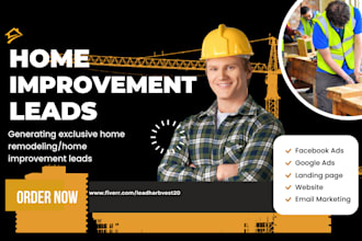 generate home improvement leads home repair leads home improvement website