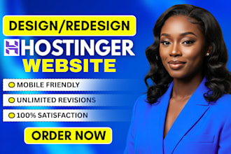 design and redesign hostinger website, build wordpress website