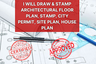 draw architectural floor plan, florida stamp, city permit, site plan, house plan