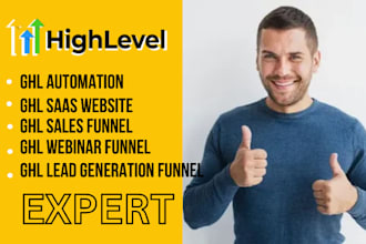 gohighlevel sales funnel ghl website webinar landing page design on gohighlevel