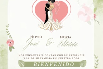 design elegant wedding invitations in canva in esp and eng