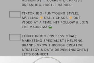 write a catchy instagram bio for your profile