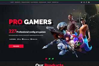 design animated gaming website, anime website, roblox,  mmorph website