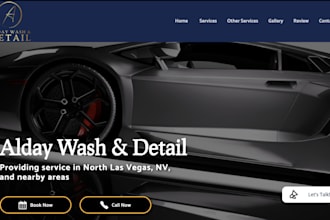 car wash website design car rental website car detailing vevs turo car booking