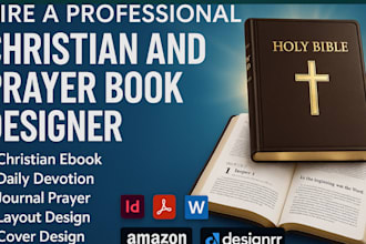 design and format christian journal prayer book or devotional planner for KDP