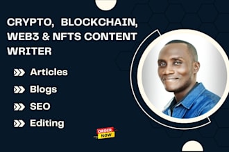 write crypto, nft, defi, web3, blockchain articles and blog posts