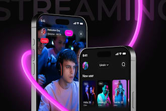 design app in figma,  app uiux design, design streaming app and design website