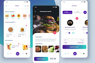 develop ios, android app for food delivery, tracking, location, kid learning app