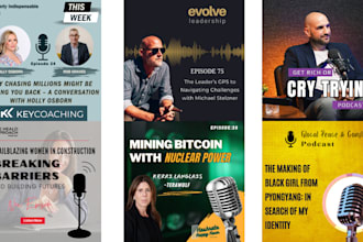 make a podcast logo design and podcast cover art