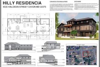 architect of city permit blueprints, adu, mep, framing plan construction drawing