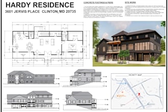 architect of city permit blueprints, adu, mep, framing plan construction drawing