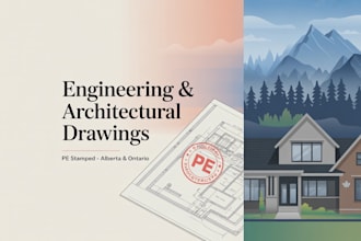 do alberta and stouffville engineering architectural drawings pe stamp