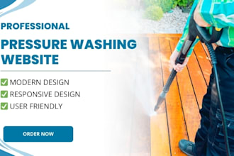 design pressure washing website, power washing website, gutter website