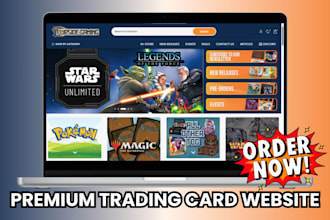design trading card shopify store tcg pokemon store pokemon trading card website