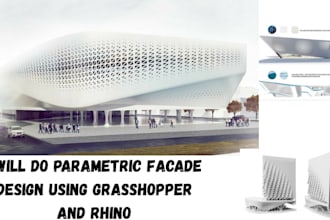 do parametric facade design in rhino and grasshopper in 24hours