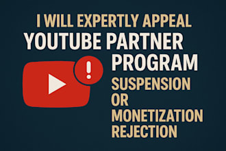 fix youtube partner program suspension or application denial
