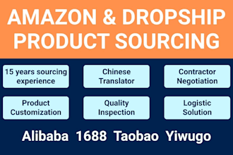 be your china sourcing agent for amazon or dropshipping
