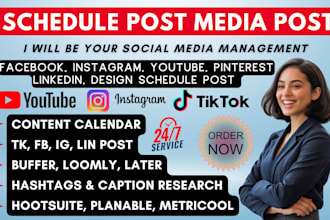 schedule social media posting on buffer hootsuit loomly for all platform