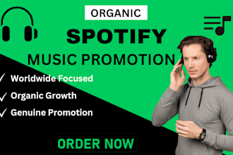 organically promote your spotify music, albums, and playlists worldwide