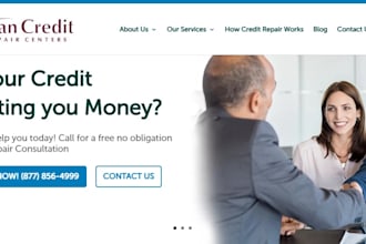 build a modern credit repair, tax website in 48 hours