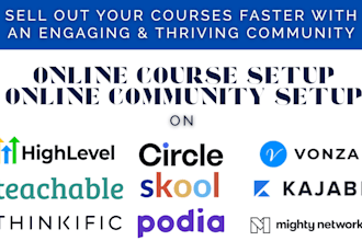 setup online community on kajabi skool circle so ghl teachable vonza podia