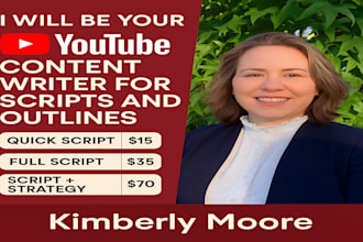 be your youtube video script writer video scriptwriting