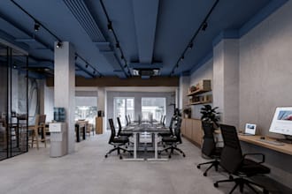 renovate office interior design,conference room,workspace render,furniture setup