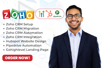 zoho crm zoho hubspot website zoho pipedrive automation gohighlevel landing page