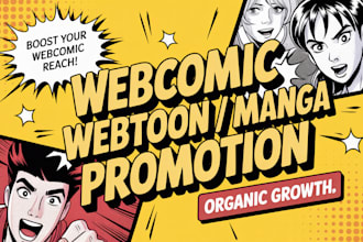 viral webtoon, webcomic promotion, comic, tapas, manga voyceme webtoon promotion