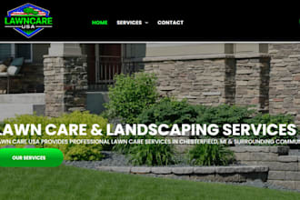 build lawn care website cleaning landscaping website gardening mowing website