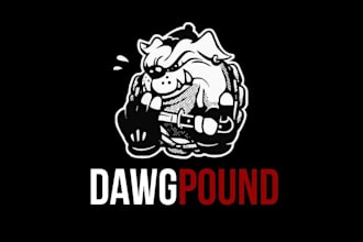 create stunning simple dawg pound logo