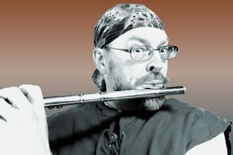create meditation music with woodwinds and synthesizers