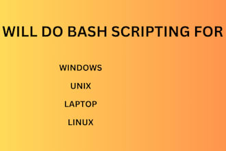 do bash scripting for unix,linux and windows