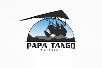 design aircraft sales adventure flying company logo