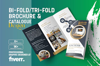 design bifold, trifold brochure and professional company catalog